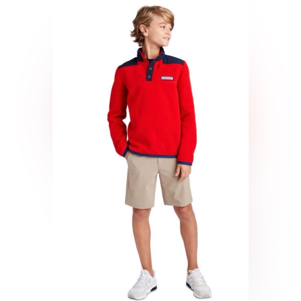 Boys Vineyard Vines Harbor Fleece Snap Placket Shep Shirt - size 6